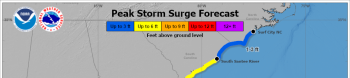 Peak storm surge forecast